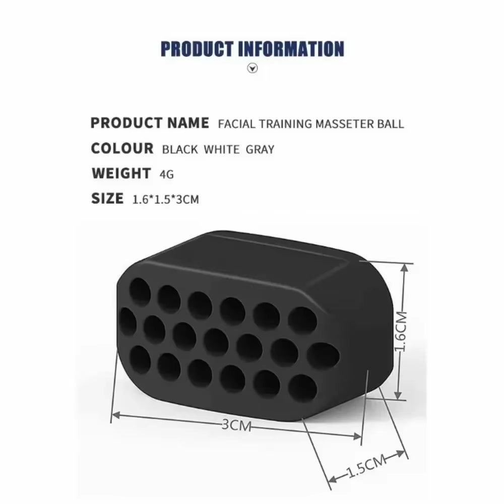 Jaw Exerciser Facial Gym Fitness Ball Jaw Muscle Training Double Chin Reducer Neck Face Slimming Mouth Jaw